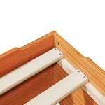 vidaXL Cadre de lit sans matelas empilable cire marron 100x200 cm