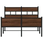 vidaXL Cadre de lit sans matelas chêne marron 120x200 cm