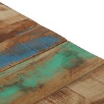 vidaXL Table basse argenté inox et bois de récupération massif