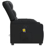vidaXL Fauteuil de massage inclinable Noir Similicuir