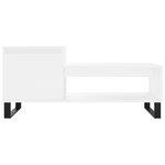 vidaXL Table basse Blanc 100x50x45 cm Bois d'ingénierie