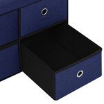 vidaXL Banc de rangement pliable Bleu 76x38x38 cm Faux lin