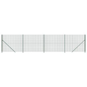 vidaXL Clôture en treillis métallique avec bride vert 2 2x10 m