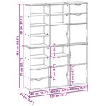 vidaXL Armoires latérales 6 Pièces ODDA 40x24x79 cm bois massif pin