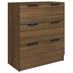 vidaXL Buffets 3 Pièces Chêne marron Bois d'ingénierie