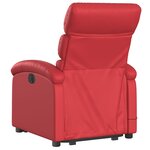 vidaXL Fauteuil inclinable de massage électrique rouge similicuir