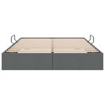 vidaXL Lit de Rangement avec tête de lit Gris foncé 135 x 190 cm tissu