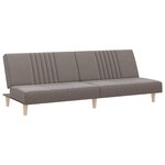 vidaXL Canapé-lit taupe tissu