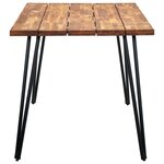 Vidaxl table de jardin avec pieds épingle 160x80x75 cm acacia solide