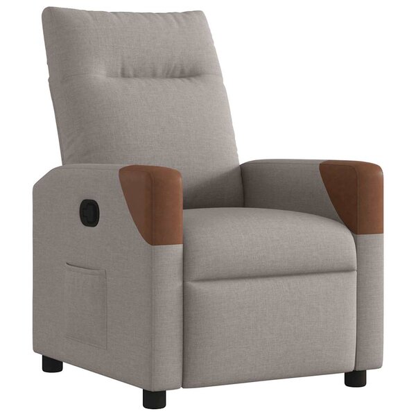 vidaXL Fauteuil inclinable Taupe Tissu