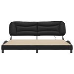 vidaXL Cadre de lit avec LED sans matelas Hvar noir et blanc 200x200 cm