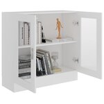 vidaXL Armoire à vitrine Blanc 82 5x30 5x80 cm Bois d'ingénierie