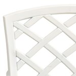 vidaXL Ensemble de bistro 3 Pièces Aluminium coulé Blanc