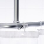 RIDDER Support de tringle de rideau de douche Chrome 55x2 5x2 5 cm