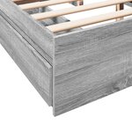vidaXL Cadre de lit à tiroirs sonoma gris 150x200 cm bois d'ingénierie
