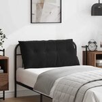 vidaXL Coussin de Dos Noir 100 x 50 cm Tissu en velours côtelé