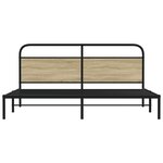 vidaXL Cadre de lit en métal sans matelas chêne sonoma 183x213 cm