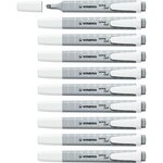 Surligneur swing cool pointe biseau pastel gris soie x 10 stabilo