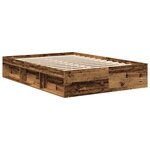 vidaXL Cadre de lit sans matelas vieux bois 120x190 cm bois ingénierie