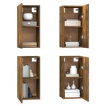 vidaXL Meubles TV 4 Pièces Chêne fumé 30 5x30x60 cm Bois d'ingénierie