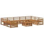 vidaXL Ensemble de canapés d'extérieur 10 pc Naturel