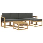 vidaXL Ensemble de canapés d'extérieur 6 Pièces Blanc et anthracite