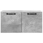 vidaXL Meuble TV mural Gris béton 59 5 x 31 x 30 cm Bois d'ingénierie