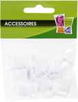 Fermoirs clips plastique (idéal Créacord) 3 x 1 5cm Blanc x10