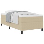 vidaXL Lit avec sommier et matelas Vert clair Gris 100x200 cm Tissu en velours côtelé