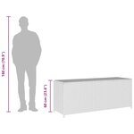 vidaXL Boîte de rangement de jardin gris 150x50x60 cm résine tressée