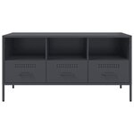 vidaXL Meuble TV anthracite 100 5x39x50 5 cm acier