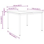vidaXL Table de salle à manger / Table de repas MÉTAL