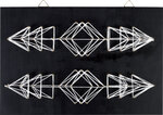 Tableau de fil tendu string art flèches 30x20cm