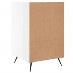 vidaXL Table de chevet blanc brillant 40x40x66 cm bois d'ingénierie