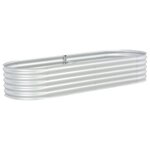 vidaXL Lit surélevé de jardin 240x80x44 cm Acier galvanisé Argenté