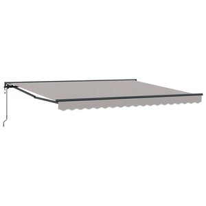 vidaXL Auvent Rétractable Gris clair 400x300 cm tissu
