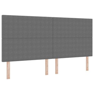 vidaXL Tête de lit Gris clair 200 cm Tissu en velours côtelé