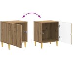 vidaXL Table de chevet Chêne artisanal 43 x 34 5 x 50 cm