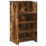 vidaXL Bureau de réception chêne fumé 55x50x103 5 cm bois d'ingénierie