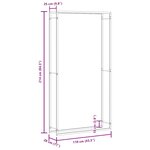 vidaXL Portant de bois de chauffage Noir mat 110x28x214 cm Acier