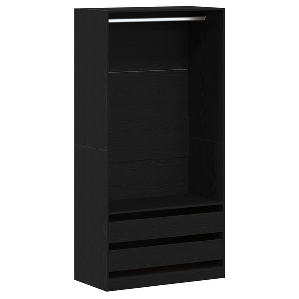 vidaXL Armoire en Chêne Noir - 100 x 50 x 200 cm - En bois d'ingénierie
