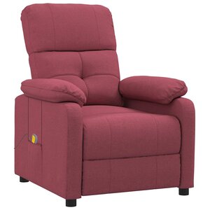 vidaXL Fauteuil de massage Rouge bordeaux Tissu