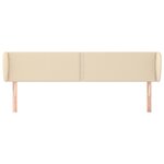 vidaXL Tête de lit avec oreilles Crème 183x23x78/88 cm Tissu