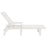 vidaXL Mobilier de jardin lounge 2 Pièces Blanc 53 x 195.5 x 30cm