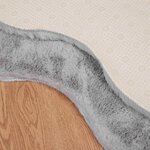 vidaXL Tapis en Fourrure Synthétique de Lapin Olite Gris 50 x 80 cm