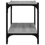 vidaXL Meuble TV Sonoma gris 60x33x41 cm Bois d'ingénierie et acier