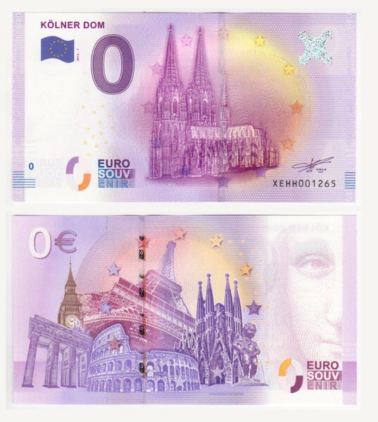 Billet de Collection 0 Euro souvenir 2016 Kolner Dom - Allemagne - Neuf
