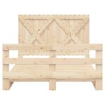 vidaXL Cadre de lit sans matelas avec tête de lit bois massif