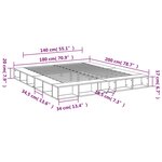 vidaXL Cadre de lit sans matelas blanc 180x200 cm