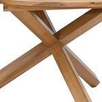 vidaXL Table de jardin Ø109x74 cm bois de teck solide